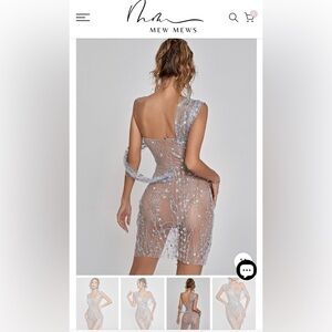 Bailee Split Sequin Mini Dress NWT